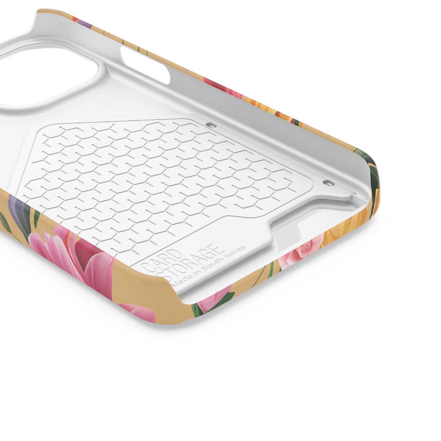 Floral Bible Verse Phone Case with Card Holder — "Let Your Light Shine" (Matthew 5:16)