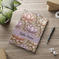 Personalized Stained Glass Lotus Blossom Hardcover Notebook — Custom Name and Affirmation Puffy Cover Journal.