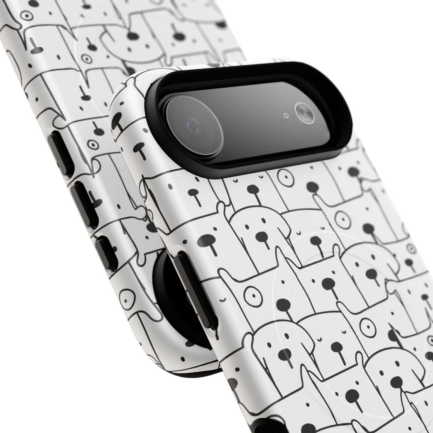 Cute Woof Line-Up iPhone Case, Tough Magnetic Case for Pet Lovers, Stylish Phone Accessory, Gift for Dog Owners, Protective Pet Case