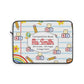 Personalized White SchoolYard Chic Laptop Sleeve with Composition Book Inspired Design, Educational Gift for Teachers, Classroom Organization, Back to School, Unique Teacher Accessory