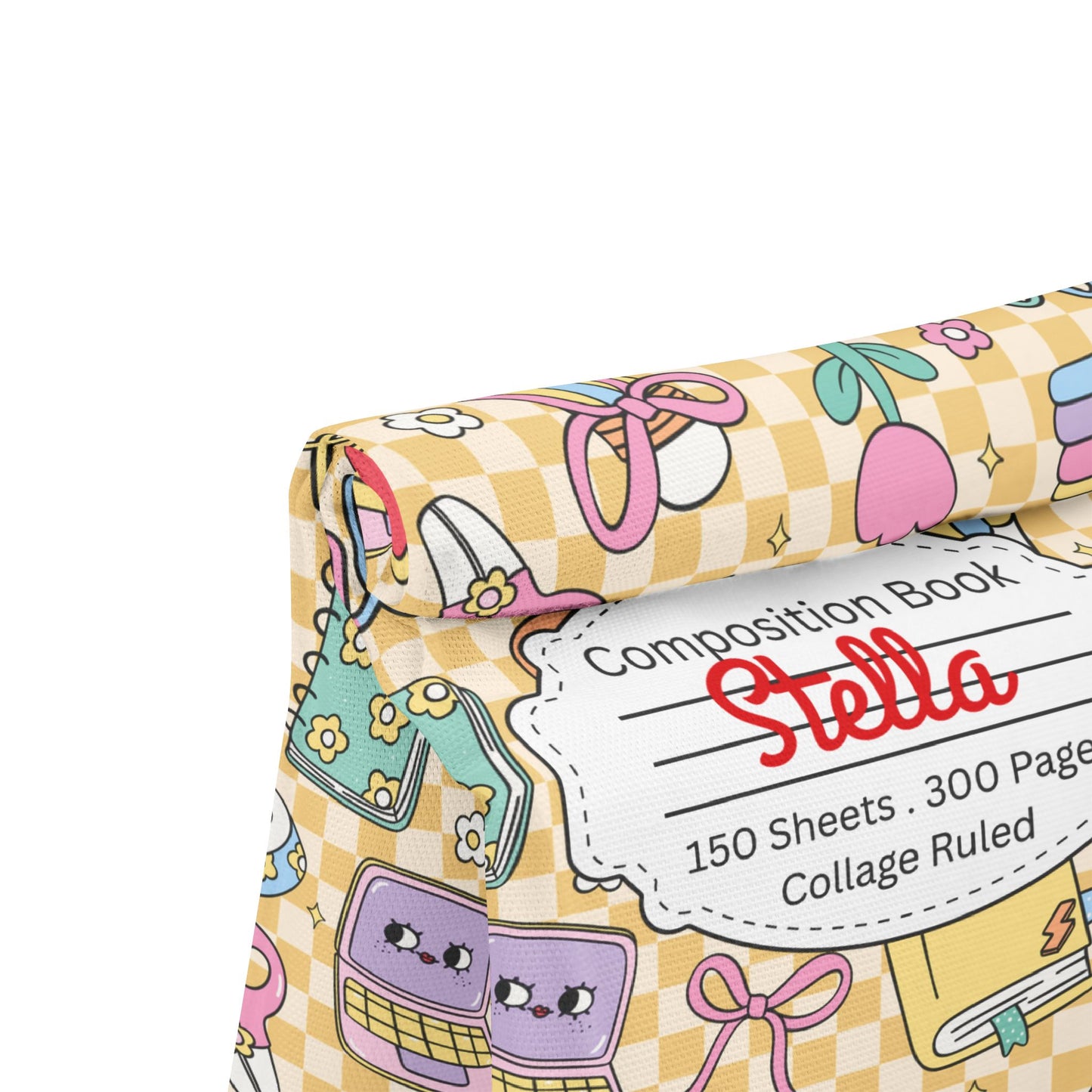 Custom Doodle Daydream Composition Book Inspired Stylish Polyester Lunch Box for Kids - Perfect for School, Picnics, or Snacks | Personalized ABC Design, Back to School, Family [...]