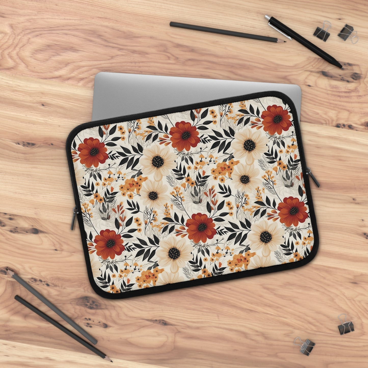 Boho Chic Floral Laptop Sleeve