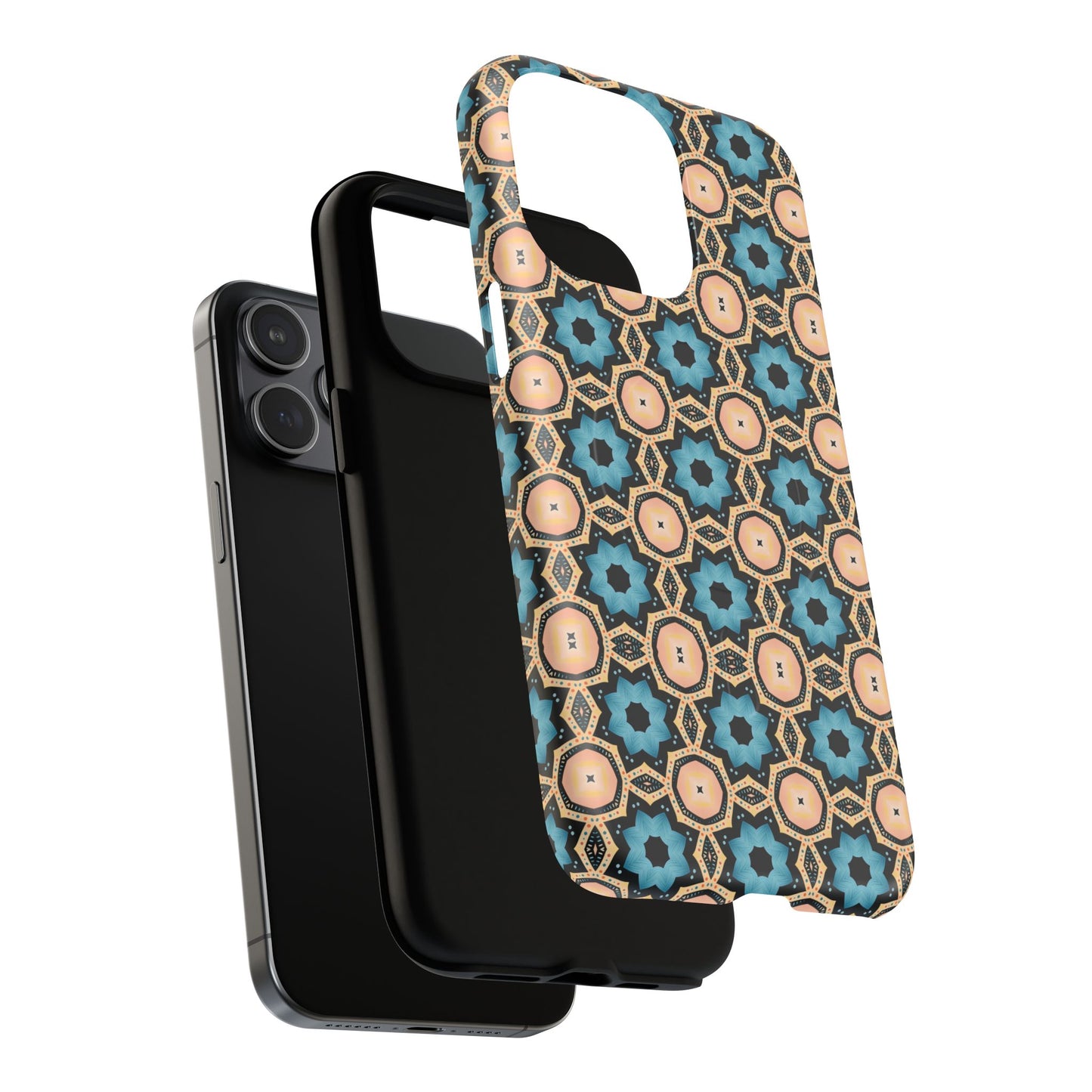 Sahara Star Mosaic Colorful Geometric iPhone Cases, Tough Magnetic iPhone Cases, Vibrant Design iPhone Cover, Durable iPhone Protection, Stylish Tech Accessories.