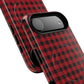 Tough Magnetic Phone Case - Red Plaid, Durable, Stylish Protection for iPhones, Gift for Outdoor Lovers, Unique Phone Cover