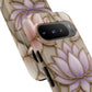 Personalized Lotus Floral Stained Glass Effect Tough Phone Case