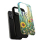 Floral Stained Harmony Glass Tough Magnetic Phone Case | Nature Inspired Design | Durable Protection | Gift for Nature Lovers | Spring Vibe
