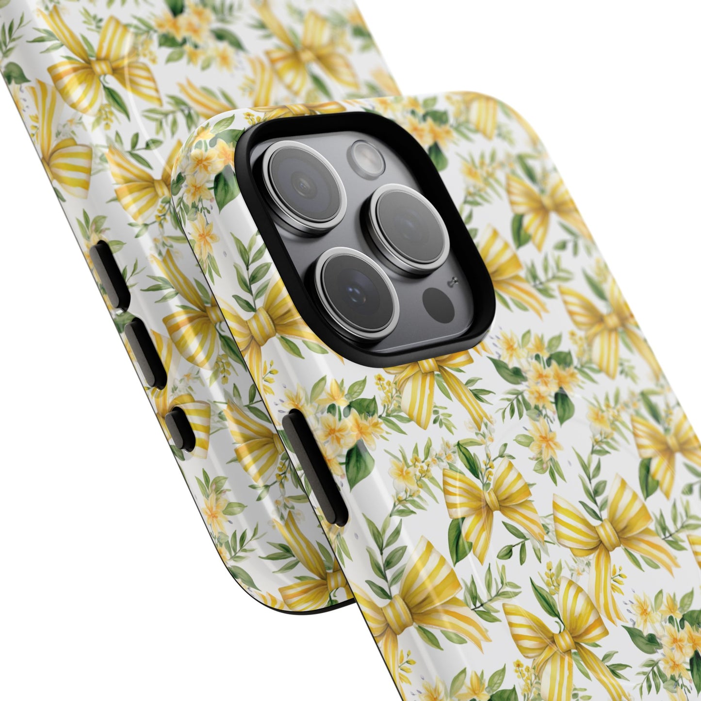 Sunshine Coquette Bows Tough Magnetic iPhone Case, Durable iPhone Cover, Girly Tech Accessory, Nature-Inspired Gift for Her, Spring Decor