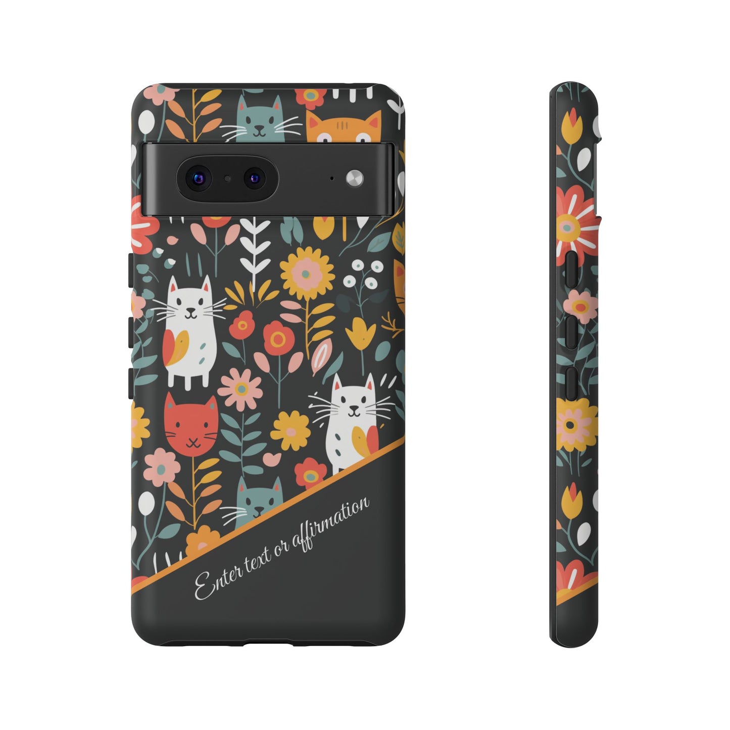 Personalized Whimsical Feline Garden Google and Samsung Tough Cases