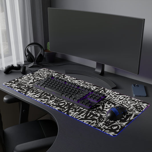 Urban Graffiti LED Gaming Mouse Pad