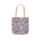 Personalized Purple Doodle Daydream Composition Book Inspired Canvas Tote Bag with Colorful Straps, Cute School Bag, Eco-Friendly Tote, Back to School Shopping Bag, Teacher Gift Idea