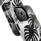Personalized Monochrome Monstera Tropical Phone Case - Tough Magnetic MagSafe® Cases, Gifts for Nature Lovers, Stylish Phone Accessories, Gifts for Her.