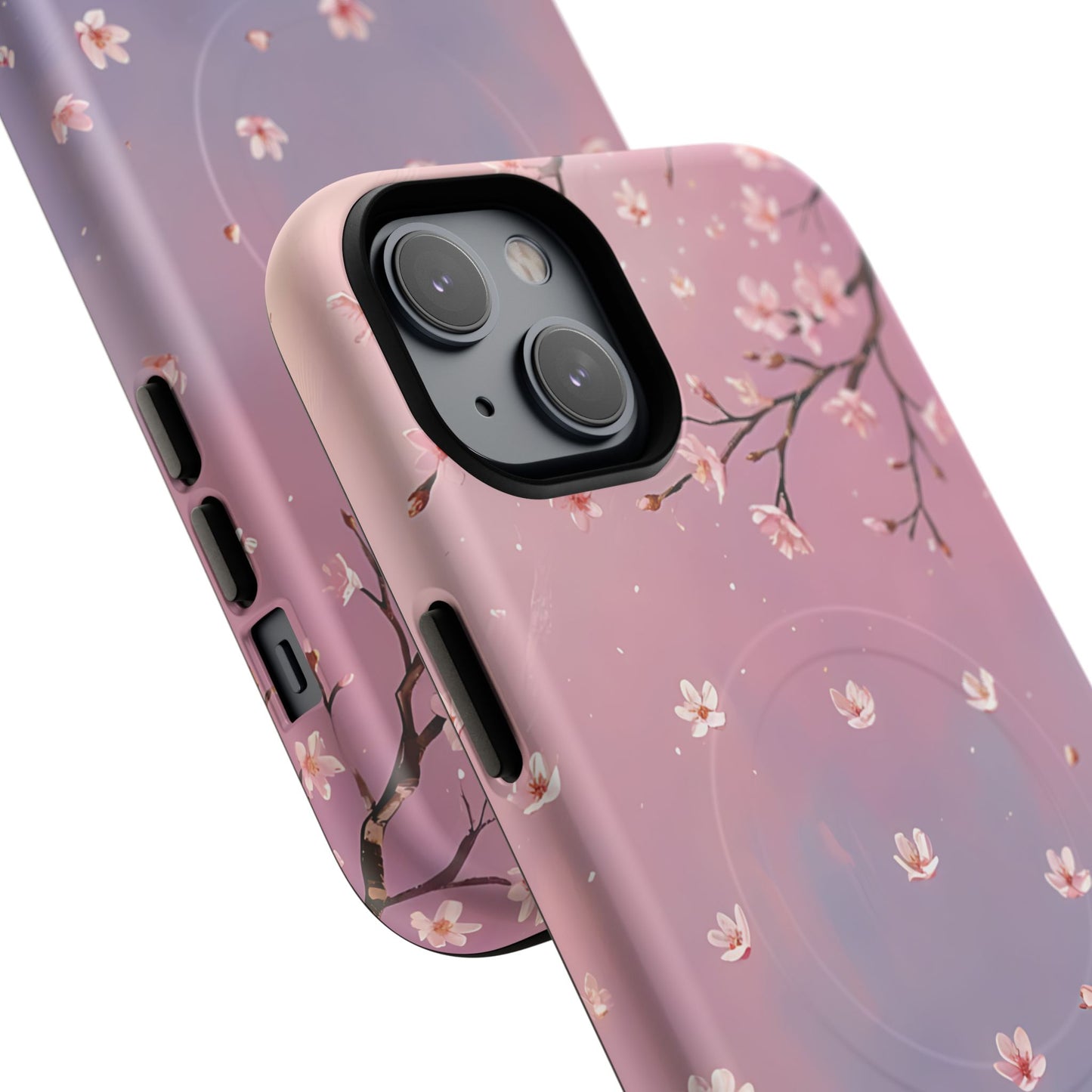 Tiny Cherry Blossom Floral Tough Magnetic Phone Cases, Durable Phone Cover, Floral Design Case, iPhone Protector, Cute Gift for Her