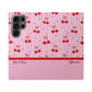 Personalized Cherry Blossom Dreams Flip iPhone and Samsung Cases — Wallet Folio with Name & Affirmation.