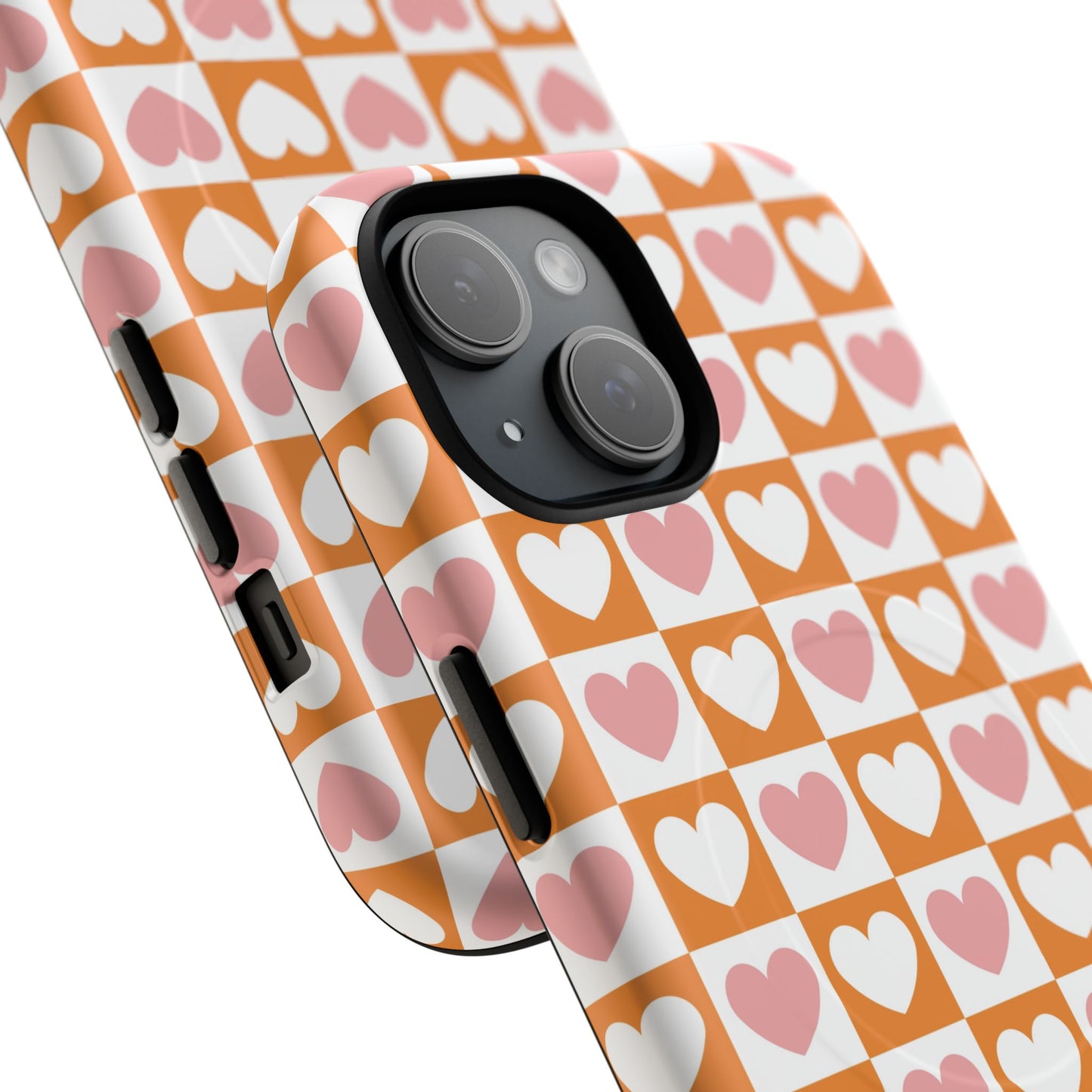 Heart Pattern Magnetic iPhone Case, Valentine Gift, Cute iPhone Accessory, Durable Case for Lovers, Custom iPhone Skin, Sweetheart Case