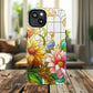 Floral Stained Glass Reverie Tough iPhone Magnetic Case, iPhone Cover, Protective Case, Flower Design, Gift for Her, Nature Lover