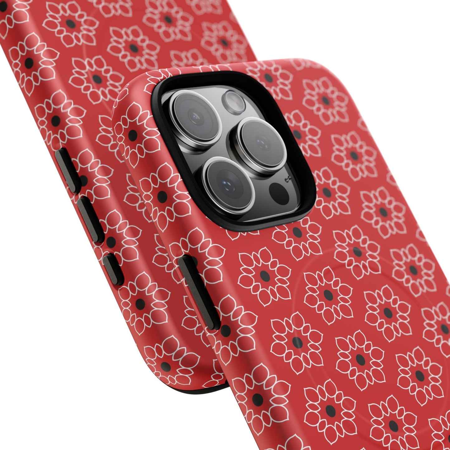 Stylish Geometric Magnetic iPhone Cases, Floral iPhone Cover, Durable Smartphone Cases, Trendy Accessories, Gift for Her