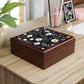 Floral Keepsake Jewelry Box — Dark Botanical Daisies