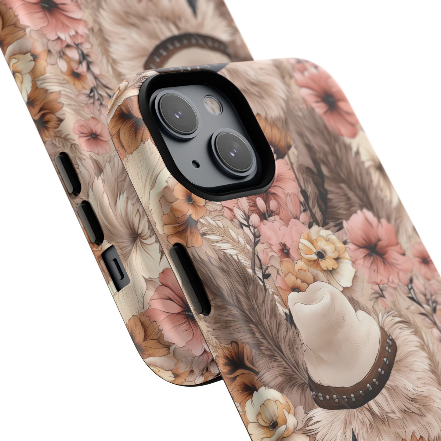 Western Boho Tough iPhone Magnetic Case - Bohemian Style, Durable Protection, Unique Gift, Trendy Accessory, iPhone Cover