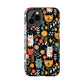 Whimsical Feline Garden iPhone and Samsung Tough Phone Cases