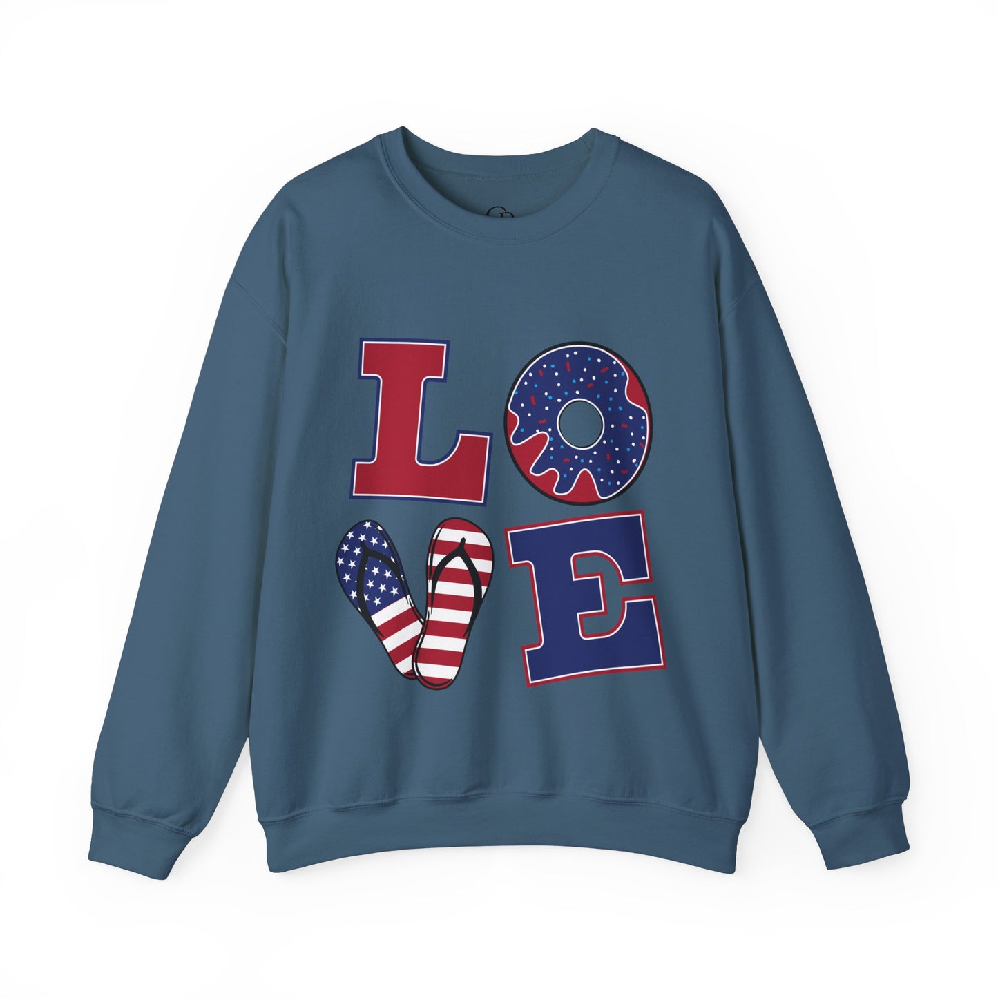 Patriotic LOVE Unisex Heavy Blend™ Crewneck Sweatshirt