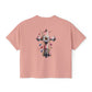 Faith and Floral Cross Women's Comfort Colors Boxy Tee