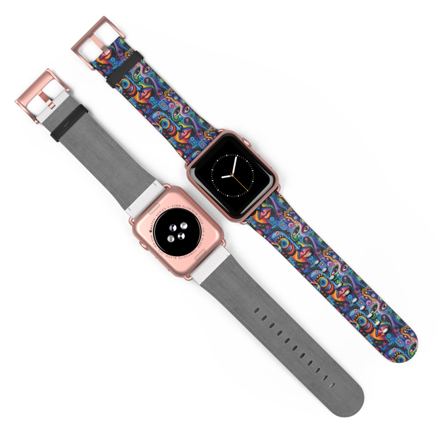 Psychedelic Visions Colorful Artful Watch Band - Unique Design for Fashion Lovers.