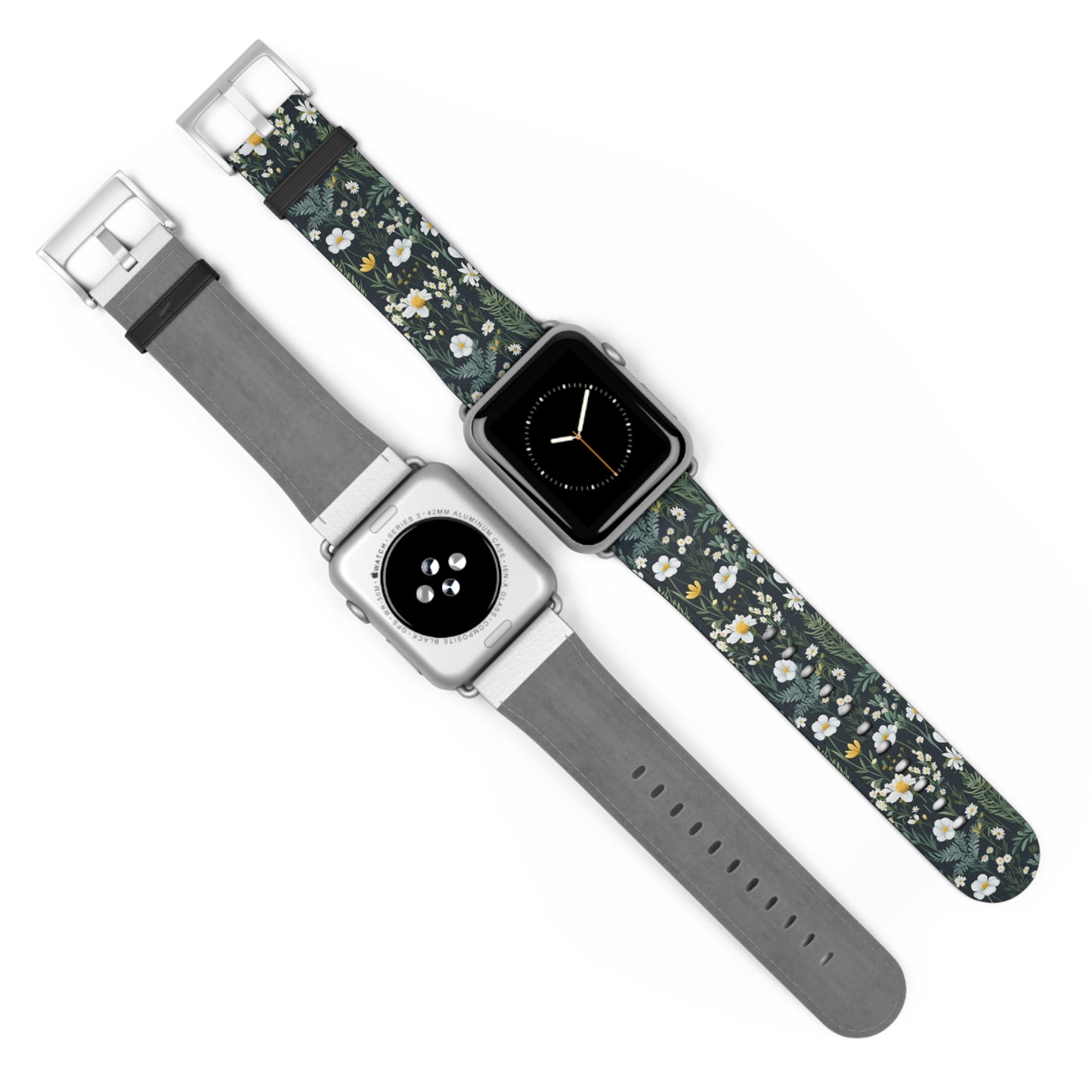 Daisy Delight Floral Print Watch Band - Stylish Accessory for Everyday Wear.