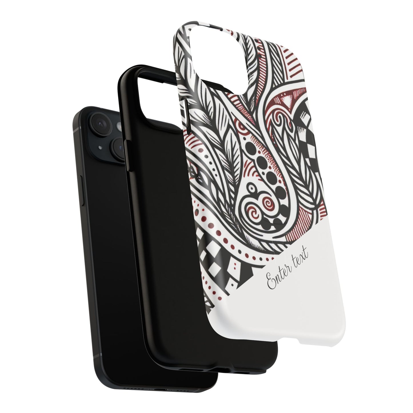InkWhirl Fusion Stylish Tough Magnetic iPhone Case,  Unique Design, Gift for Him/Her, Trendy Accessory, Artist Collaboration, Durable Protection,Magsafe iPhone case