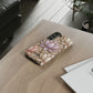 Personalized Lotus Floral Stained Glass Effect Tough Phone Case