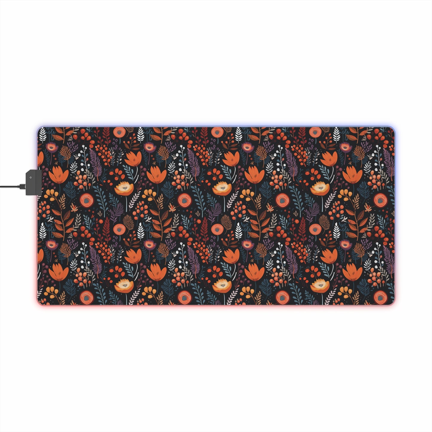 Autumn Bloom LED Gaming Mouse Pad