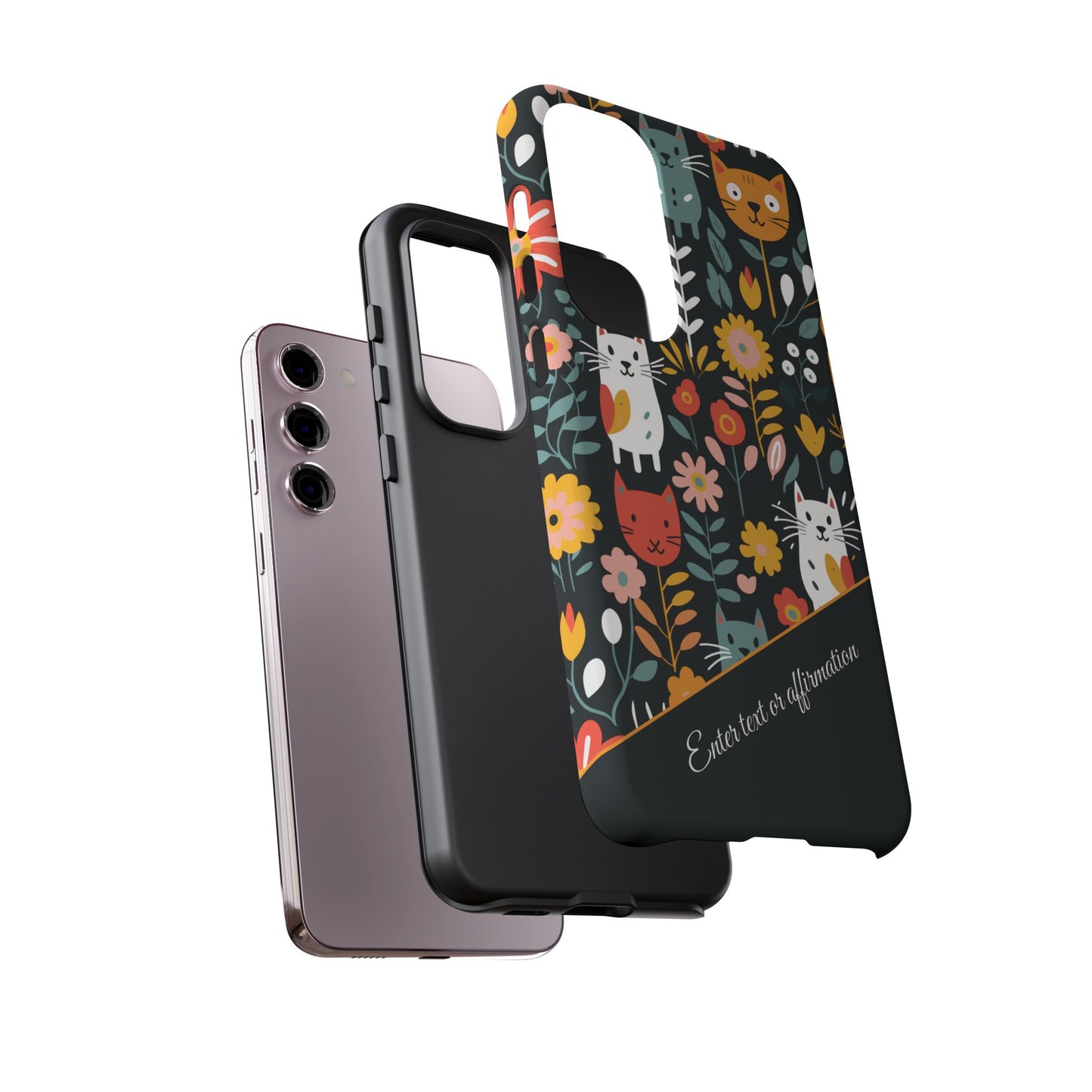 Personalized Whimsical Feline Garden Google and Samsung Tough Cases