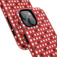 Crimson Gridlock Tough iPhone Magnetic Cases, Durable iPhone Accessories, Gift for Tech Lovers, Modern Design