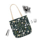 Daisy Delight Floral Canvas Tote Bag with 5-Color Straps | Eco-Friendly Shopping Bag