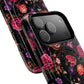 Starry Rose Garden Tough Magnetic Phone Case, Stylish Phone Cover, Gift for Her, Elegant Floral Design, Durable Phone Accessories