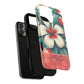 Tough Floral Phone Case, Tropical Hibiscus Design, Gift for Her, Summer Accessory, Customizable Phone Cover