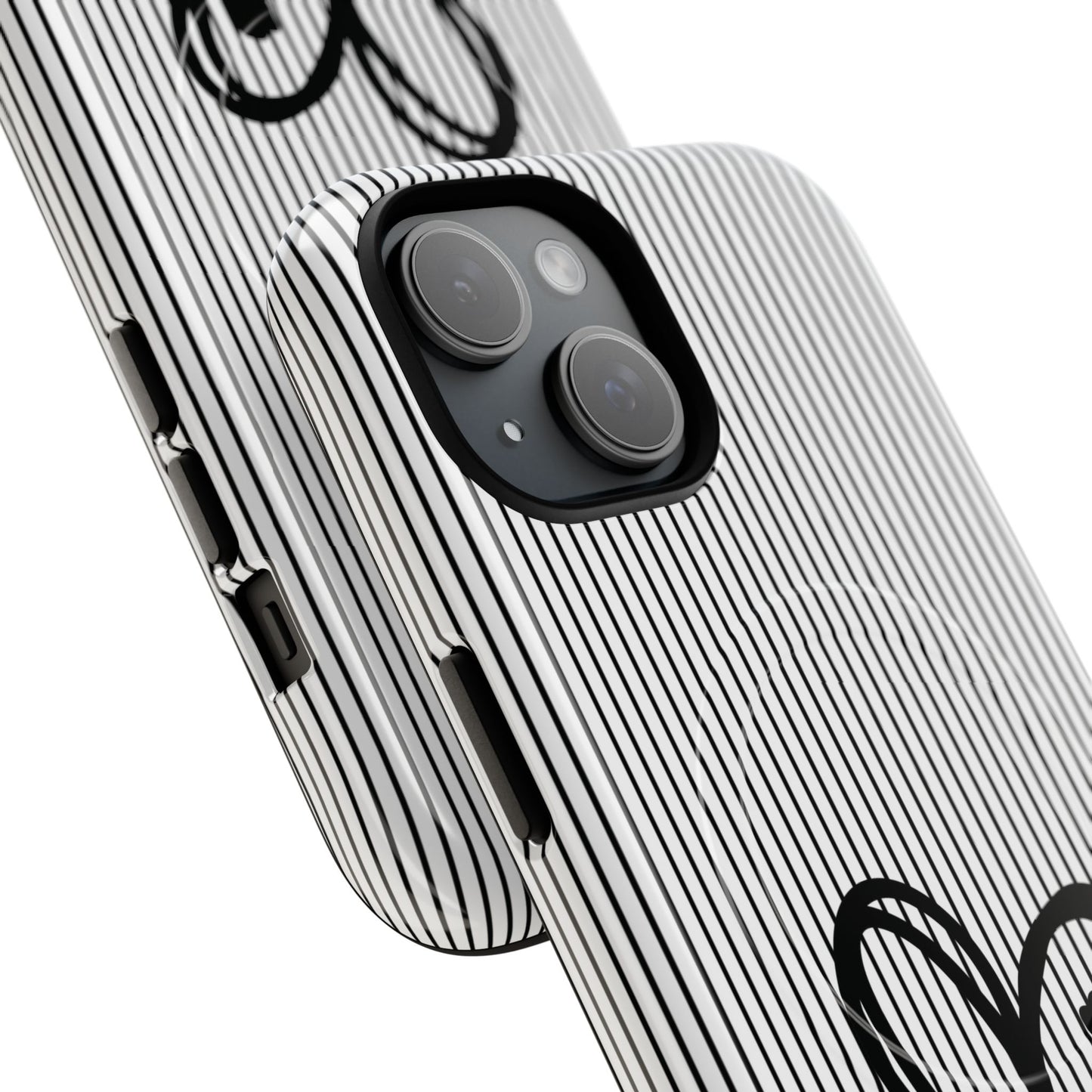 Tough Magnetic Phone Case with Heart & Cross Design, Durable Phone Cover, Unique Gift for Her, Stylish Accessory, Everyday Use
