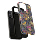 Chromatic Bloom Tough iPhone Magnetic Case, Tough iPhone Cover, Floral iPhone Accessory, Birthday Gift, Elegant Tech Decor, MagSafe Stained Glass Pattern.