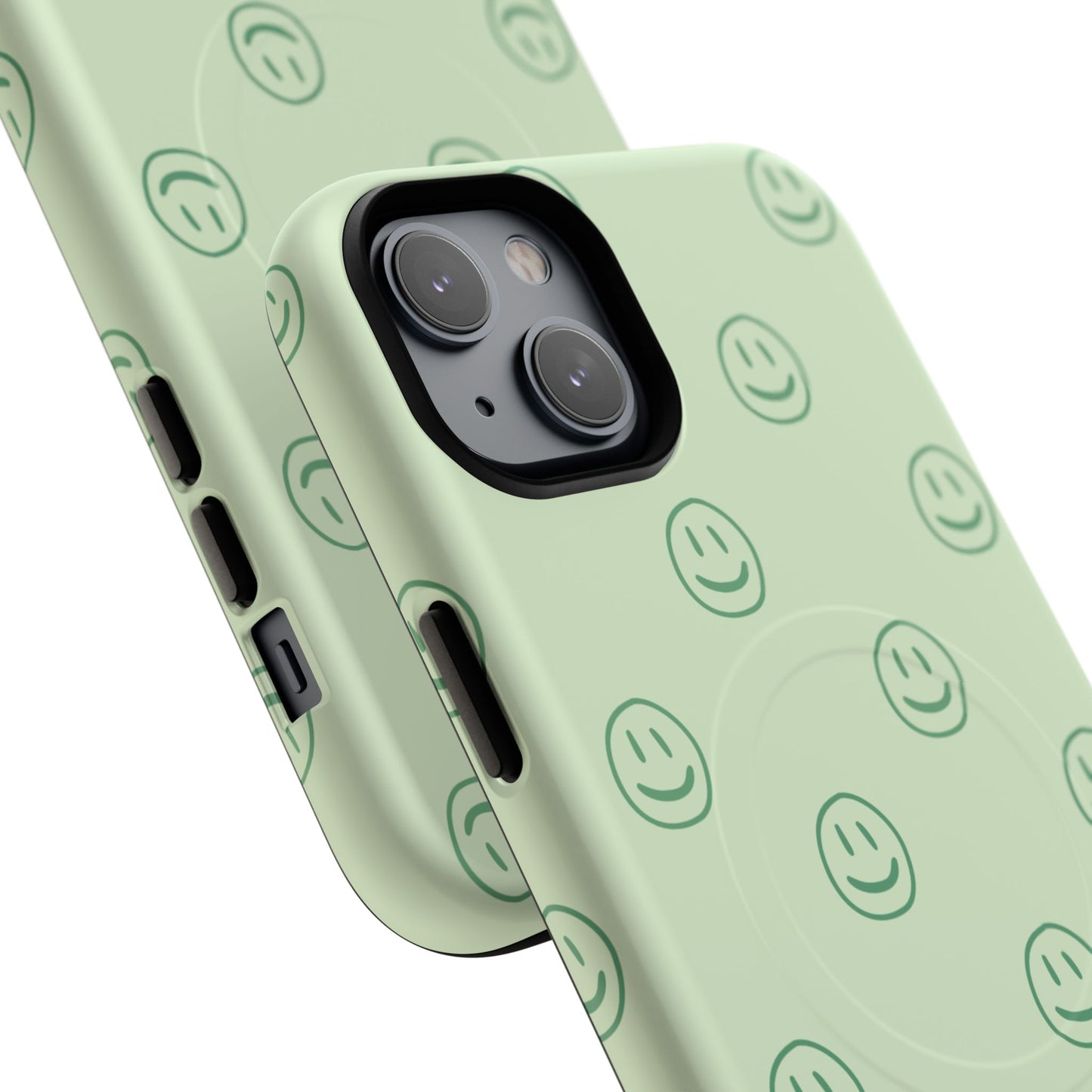 Green Smiley Face Magnetic iPhone Case