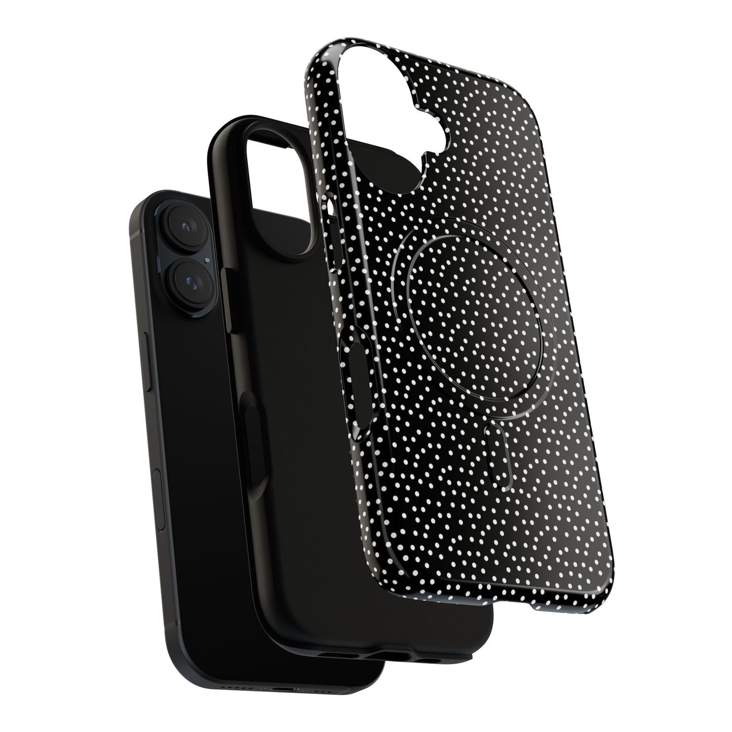 Small Polka Dot Tough iPhone Magnetic Case, Durable iPhone Accessories, Gifts for Tech Lovers, Modern Design.