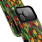 Floral Luminous Whirl Tough Magnetic iPhone Case, Stylish Protection for Everyday Life, Gift for Flower Lovers, Unique iPhone Accessory, Stained Glass iPhone Protection.