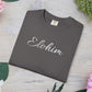 Embroidery 'ELOHIM, GENESIS 1:1' - Faith-Based Unisex Garment-Dyed Comfort Colors T-shirt, Faith Gift Tee, Religious Tee, Embroidery Tee.