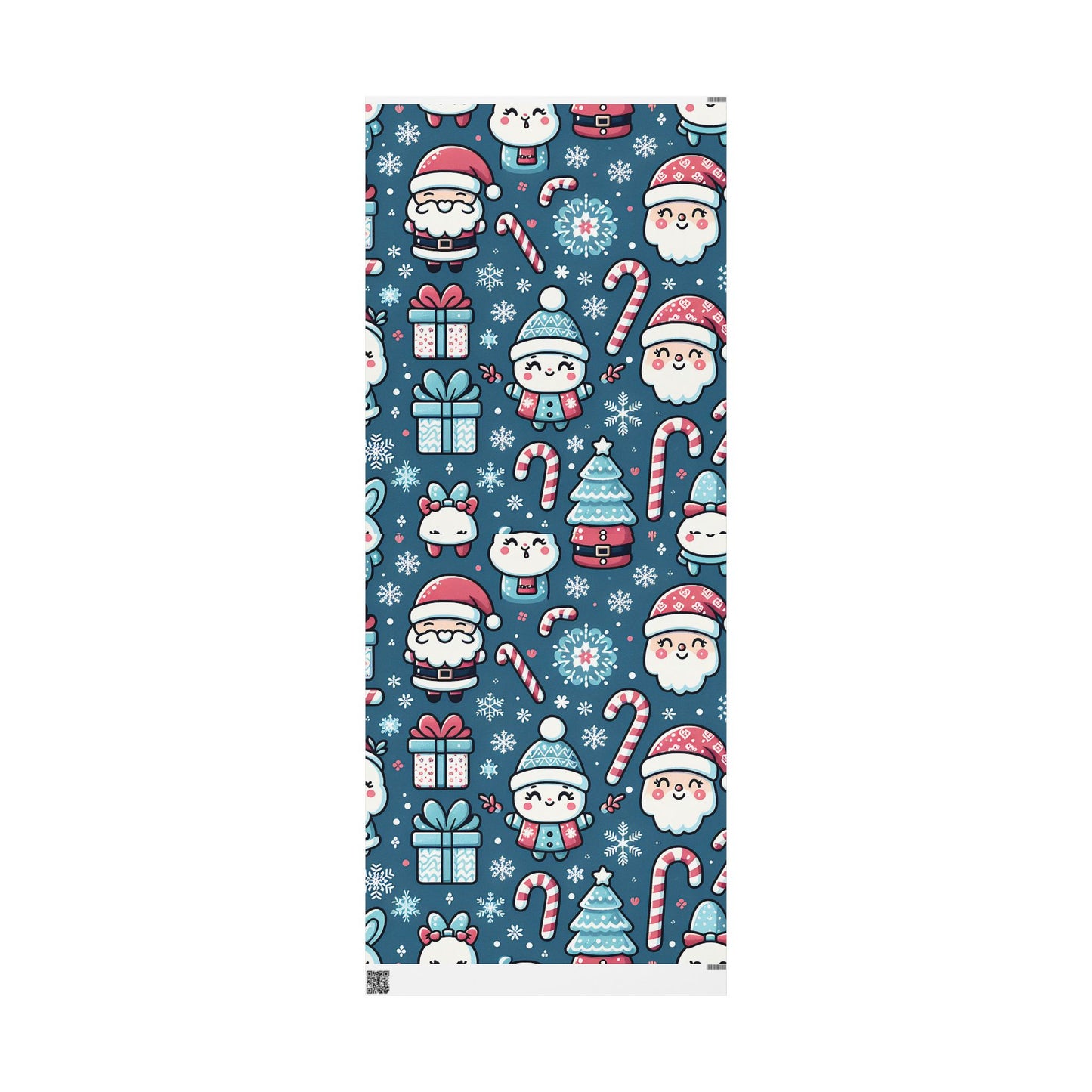 Wrapping Papers - Blue Santa Claus Holiday Collection - Matte or Glossy Finish - 90gsm Paper