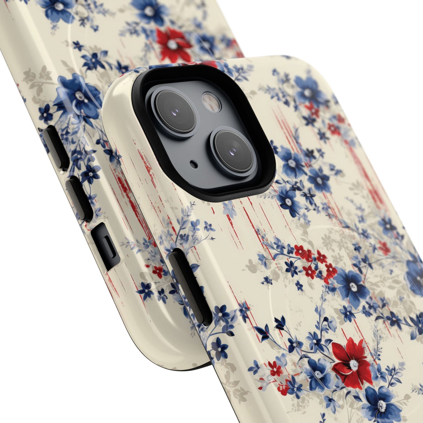 Americana Blossom Drift Tough Magnetic iPhone Case - Durable, Chic, Personalized for Floral Lovers, Gift for Her, Spring Style, iPhone Accessories
