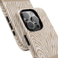 Personalized Zebra Animal Print Cover, Tough Magnetic MagSafe® iPhone® 13, 14, 15, 16, 17, Pro, Pro Max, Plus Cases (Custom Name).