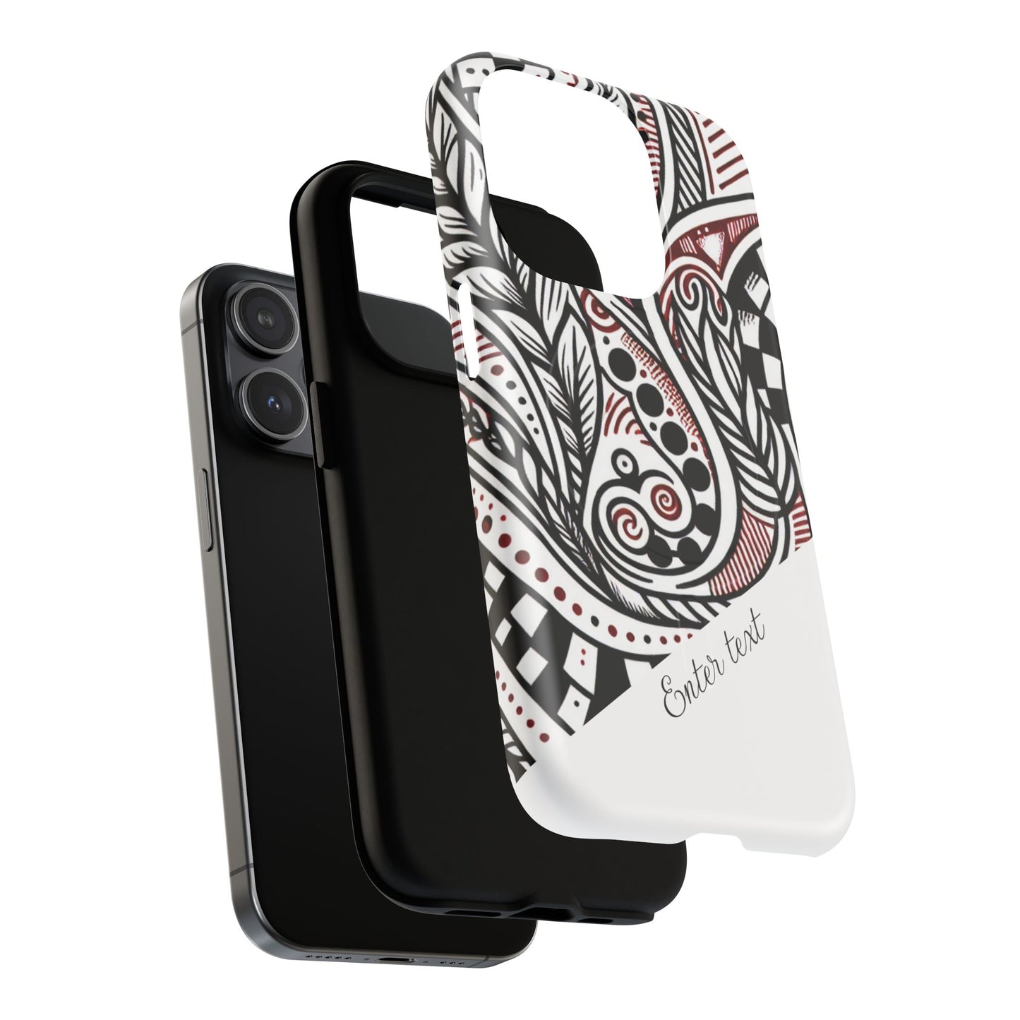 InkWhirl Fusion Stylish Tough Magnetic iPhone Case,  Unique Design, Gift for Him/Her, Trendy Accessory, Artist Collaboration, Durable Protection,Magsafe iPhone case