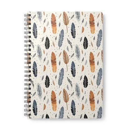 Whispering Feathers Wirobound Softcover Notebook, A5