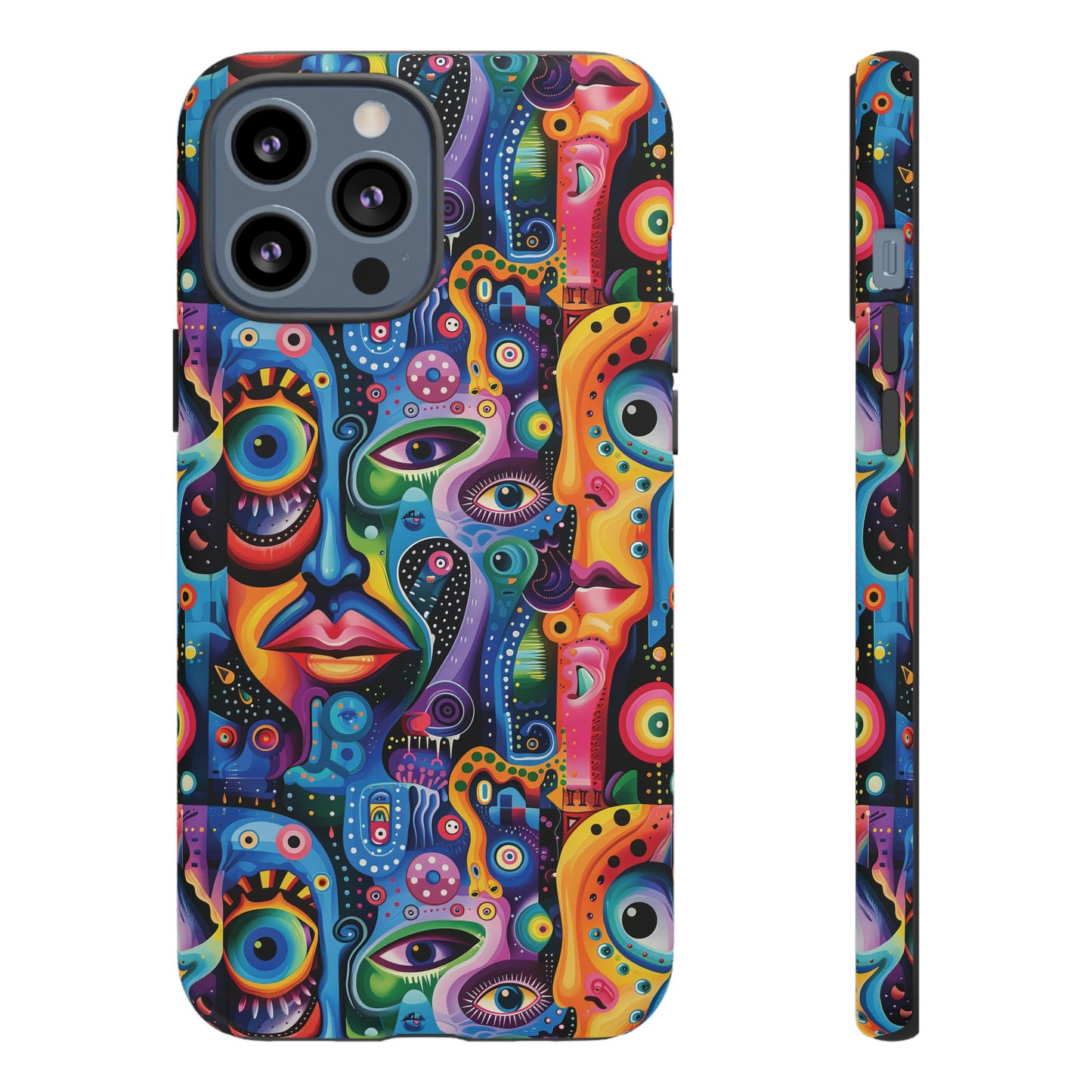 Psychedelic Visions Colorful Art iPhone Case - Tough Cases with Vibrant Abstract Design