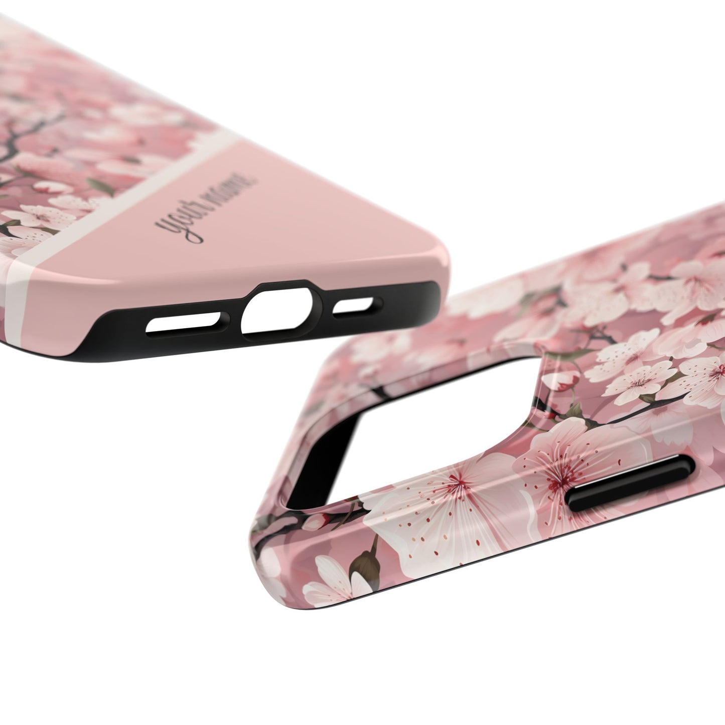 Personalized Cherry Blossom iPhone and Samsung Tough Phone Cases