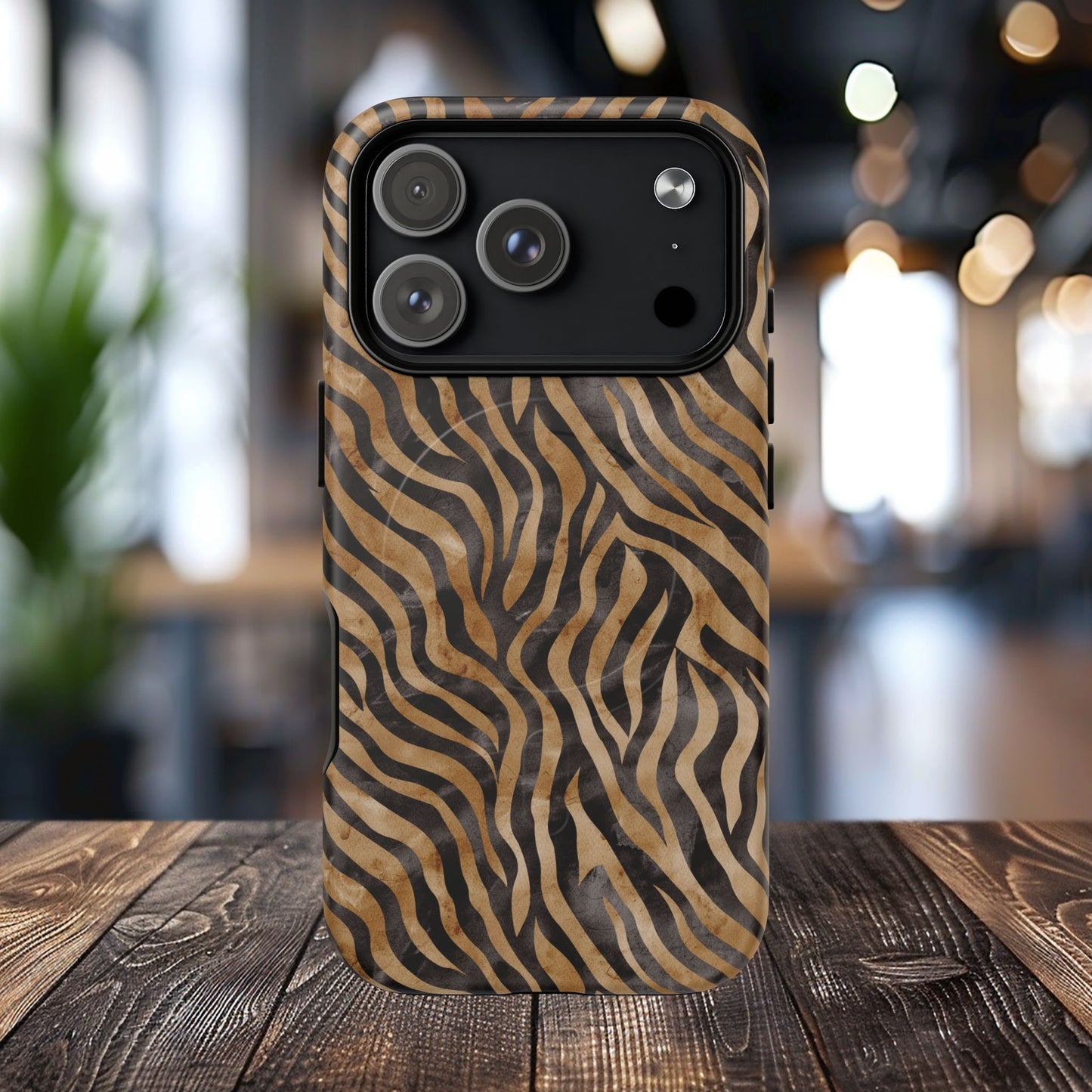 Tough Magnetic iPhone Case with Zebra Print, Stylish Protection for iPhones, Unique iPhone Accessory, Gift for Animal Lovers]