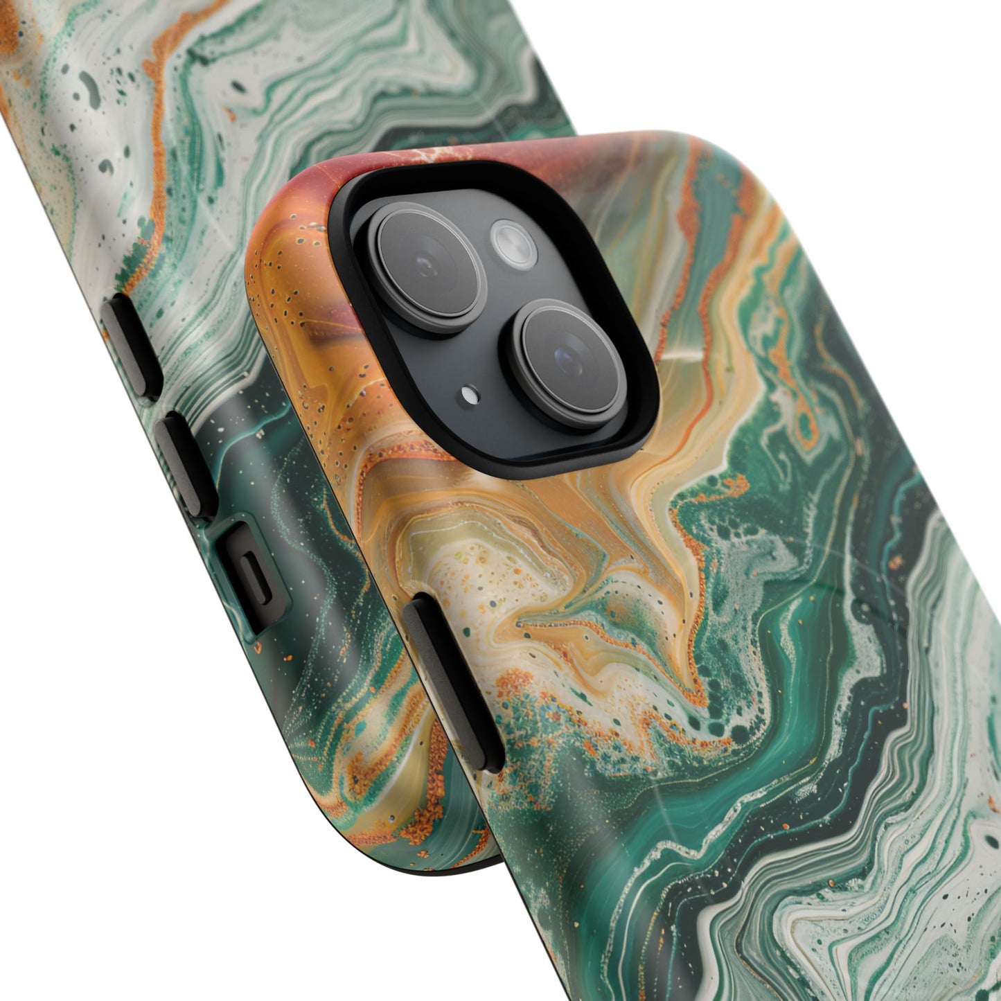 Stylish Tough Acrylic Magnetic iPhone Cases for Everyday Protection, Marble Design, Unique Gifts for Tech Lovers, Holiday Essentials